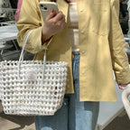 Candy Woven Beach Tote