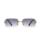 Retro Rimless Square Sunglasses