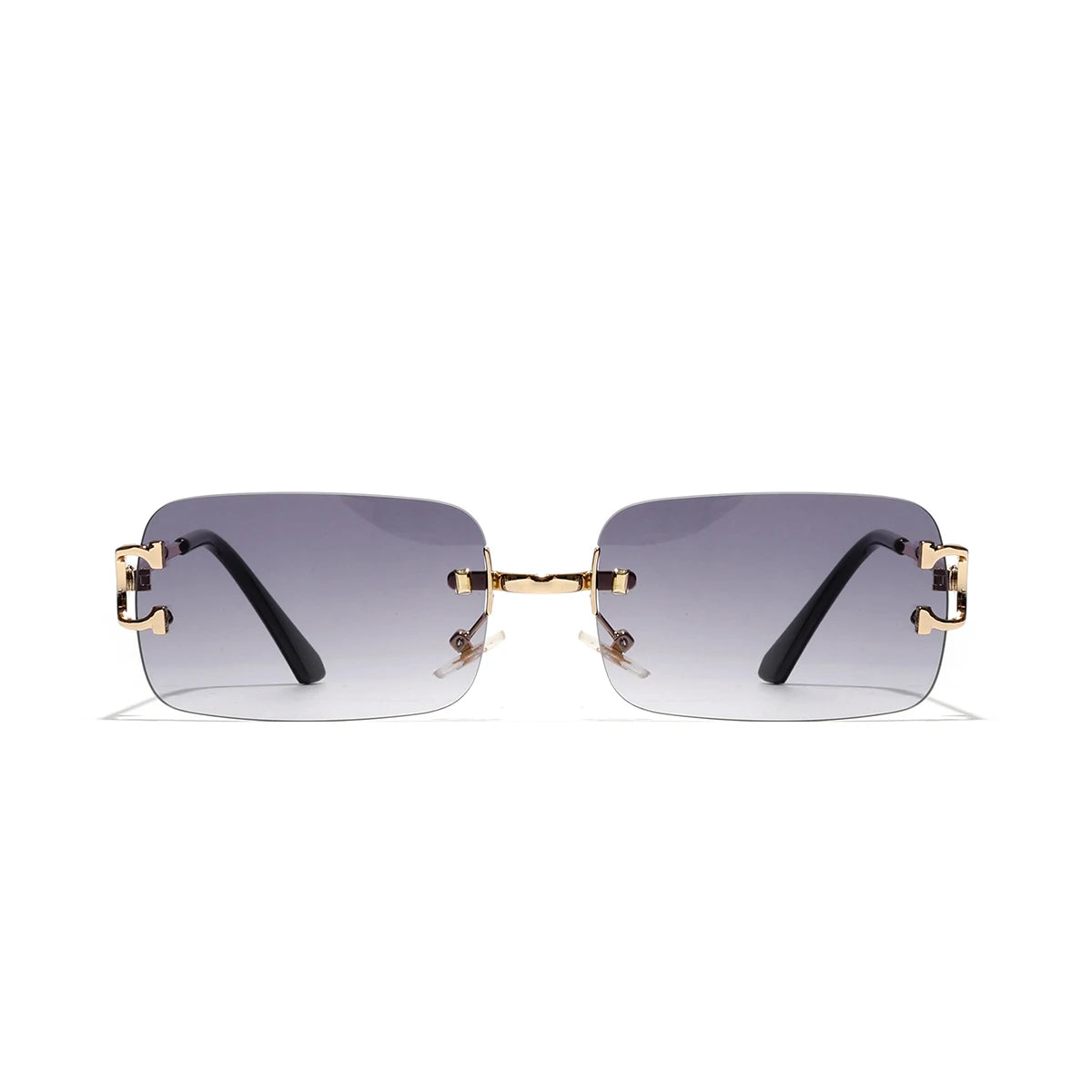 Retro Rimless Square Sunglasses