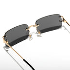 Retro Rimless Square Sunglasses