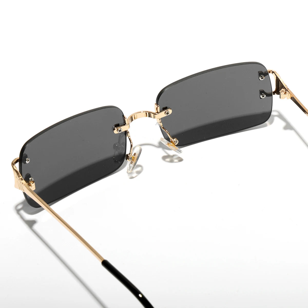 Retro Rimless Square Sunglasses