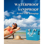 Women Large Canvas Beach Tote Bag with Inner Pockets , Waterproof Sandproof Handmade Tote Bags Zip Closure for Travel Vacation Gifts , Summer Cruise Pool Essentials Shoulder Crossbody Handbag