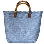 Bamboo Handle Crochet Tote Bag