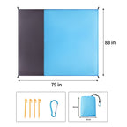 Beach Blanket Waterproof Sandproof Beach Mat 79" X 83" for 2-5 Adults Quick Drying Outdoor Picnic Mat Beach Accessories for Travel, Camping, Hiking