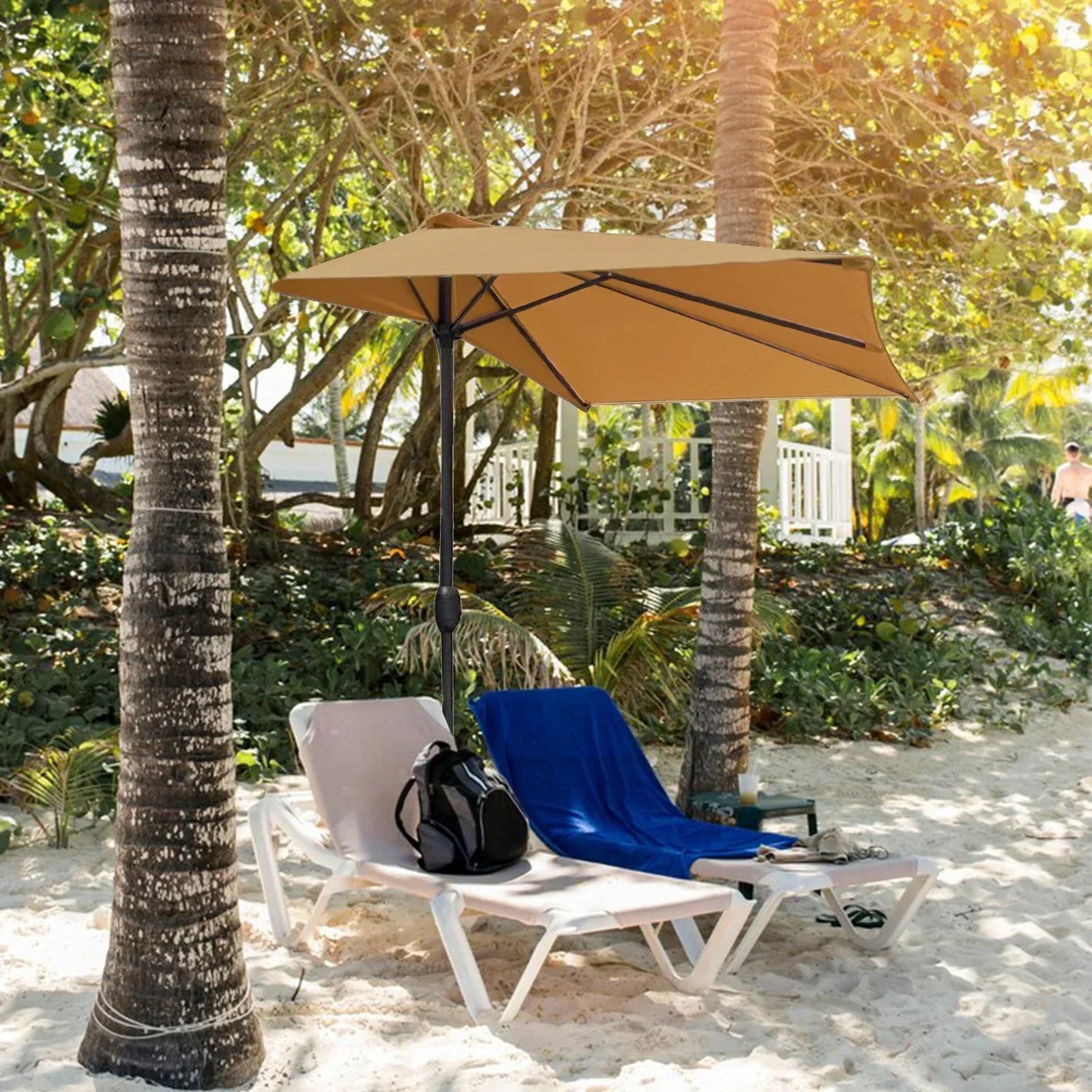 Half Round Patio Umbrella Canopy Cover