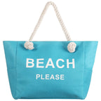 Women Large Canvas Beach Tote Bag with Inner Pockets , Waterproof Sandproof Handmade Tote Bags Zip Closure for Travel Vacation Gifts , Summer Cruise Pool Essentials Shoulder Crossbody Handbag