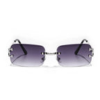 Retro Rimless Square Sunglasses