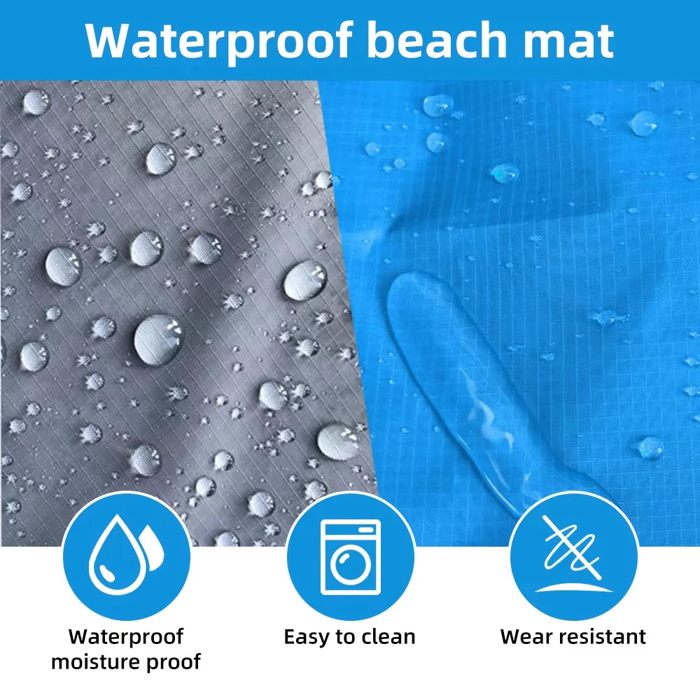 Waterproof Beach Mat Extra Large Outdoor Camping Mat Blanket Folding Sand Free Pocket Mattress Portable Lightweight Picnic Mats