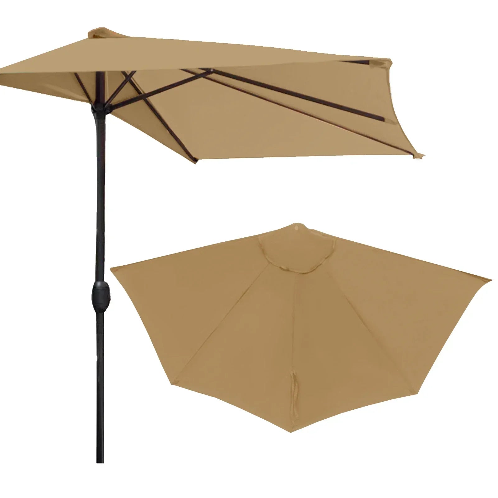 Half Round Patio Umbrella Canopy Cover